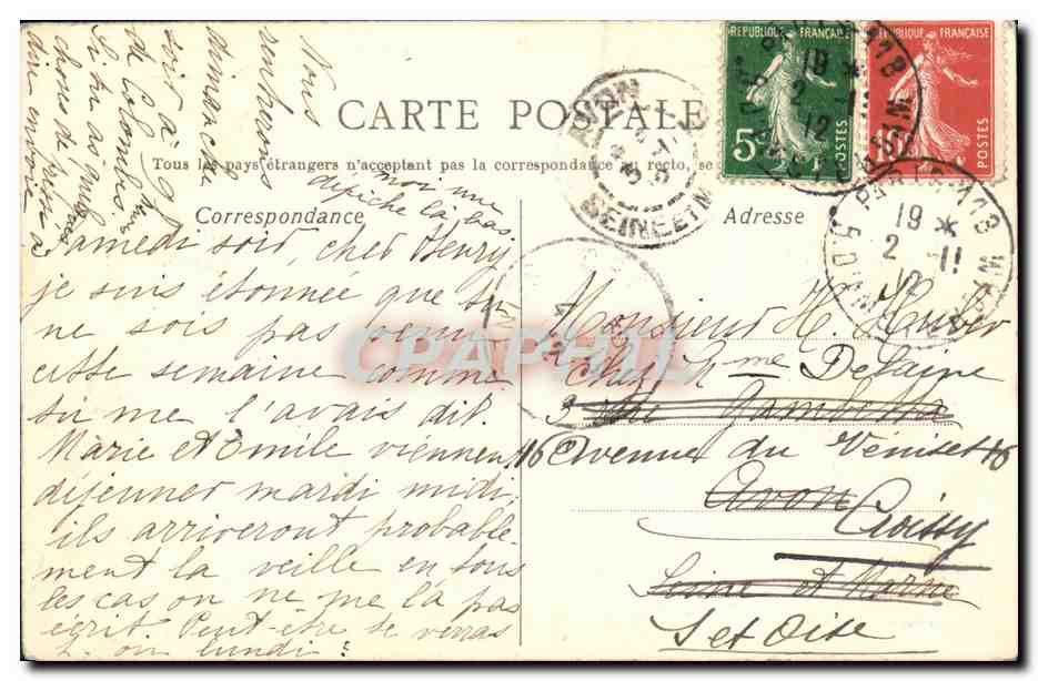 Reine Wilhelmine et Prince Henri — Visite à Paris-Versailles — B.B. — Reverso