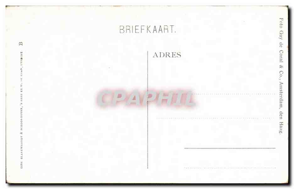 Prinses Juliana — Photo de bébé — Photo Guy de Coral & Co., Amsterdam — Rückseite