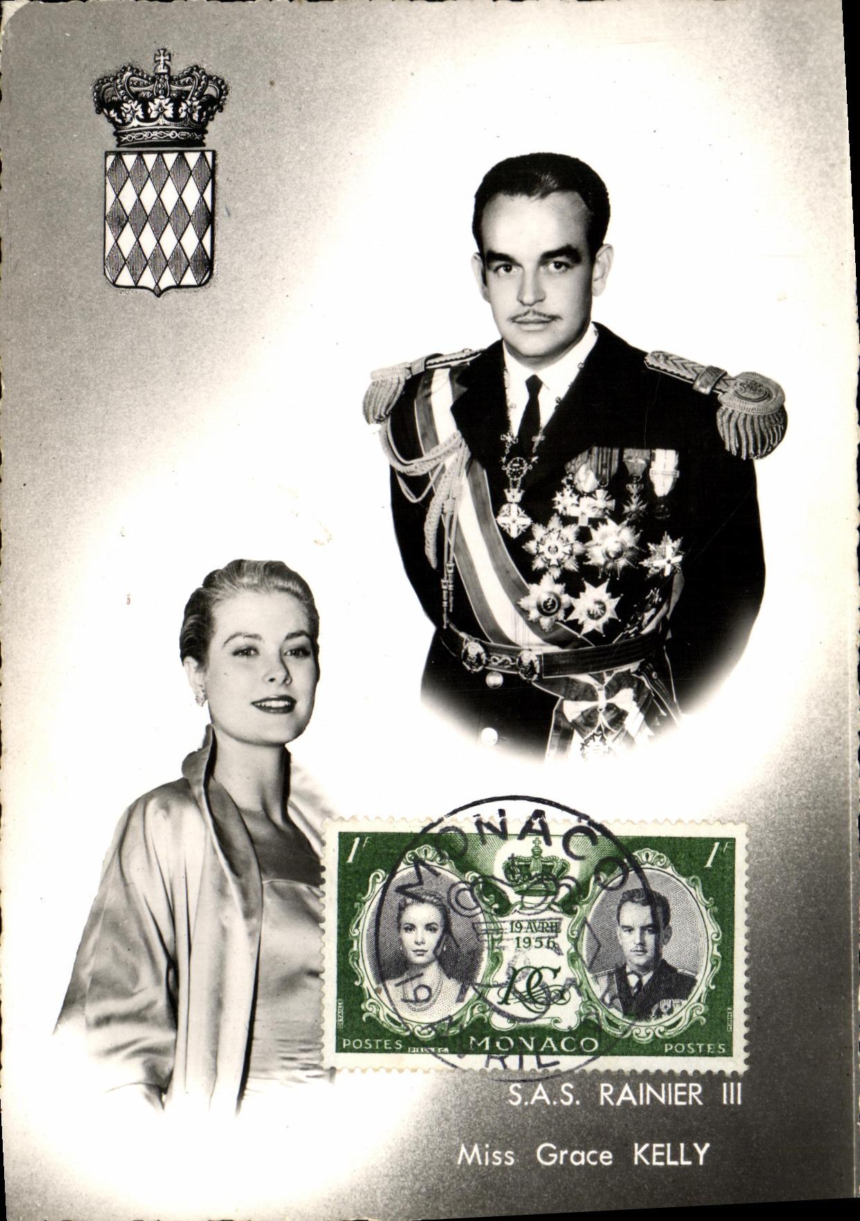 S.A.S. Rainier III et Miss Grace Kelly — Monaco — éditeur inconnu, n° de série non visible