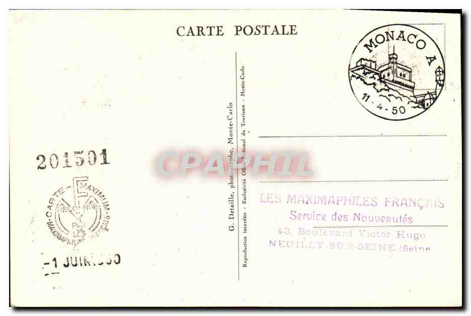 Prince Rainier III — Monaco — G. Détaille, Monte-Carlo — Reverso
