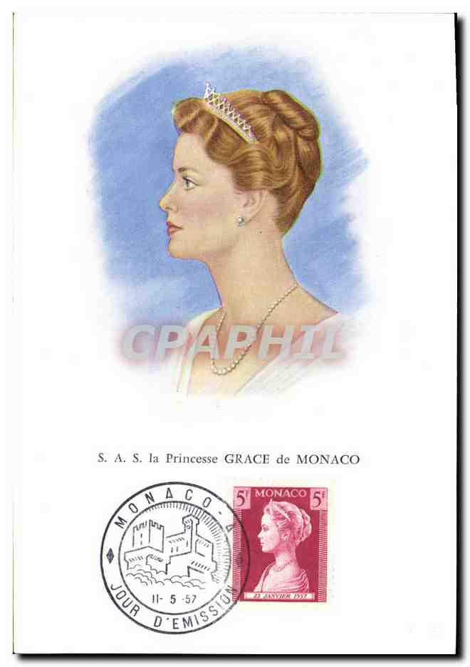 Princesse Grace de Monaco — Jour d'émission 11-5-57 — Éditions Bourgogne, Dijon