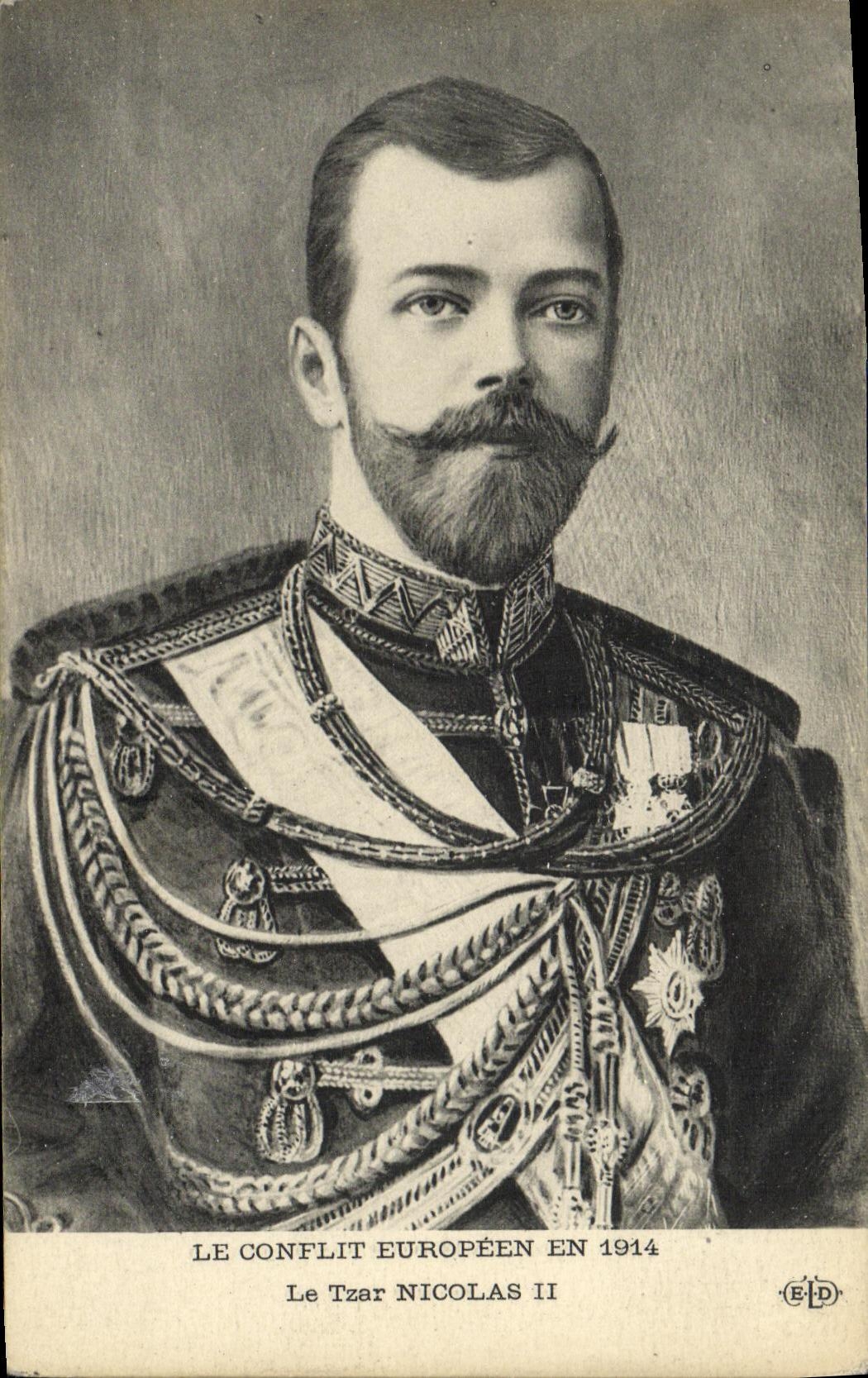 Le Tzar Nicolas II — Le conflit européen en 1914 — E.P.D.