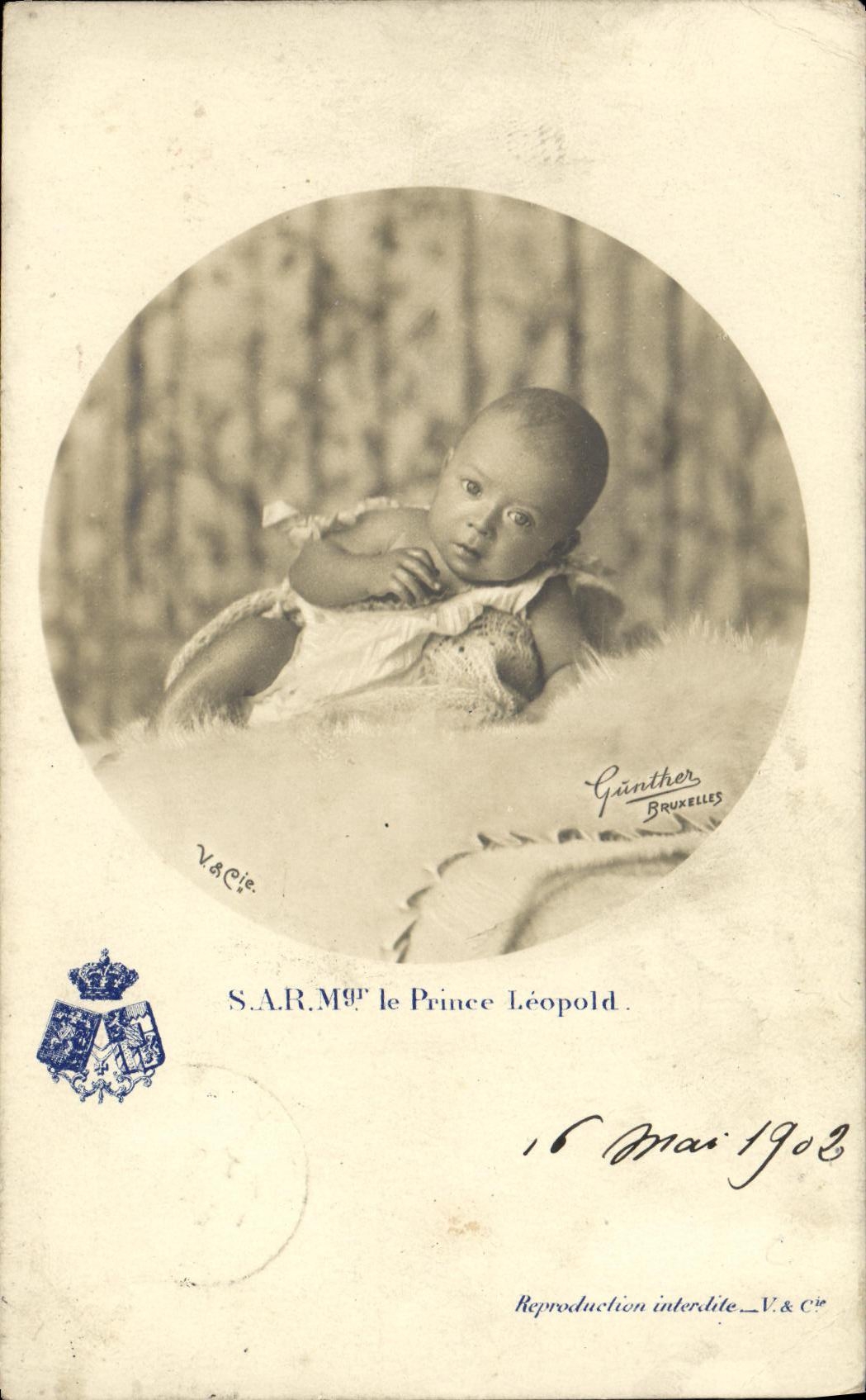 S.A.R.M°r le Prince Léopold — Photographie de bébé — Günther Bruxelles