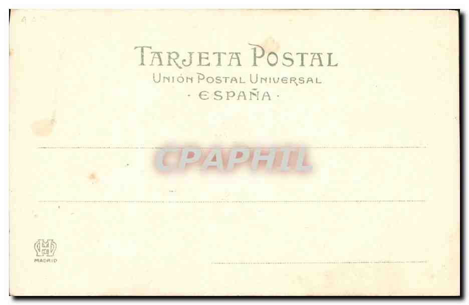 S.M. EL REY D. ALFONSO XIII — portrait en uniforme — Hauser y Menel, n° 415 — Verso