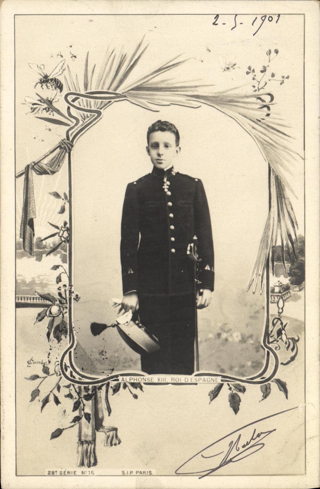 Alphonse XIII, Roi d'Espagne — 28e série N°16 — S.I.P. Paris
