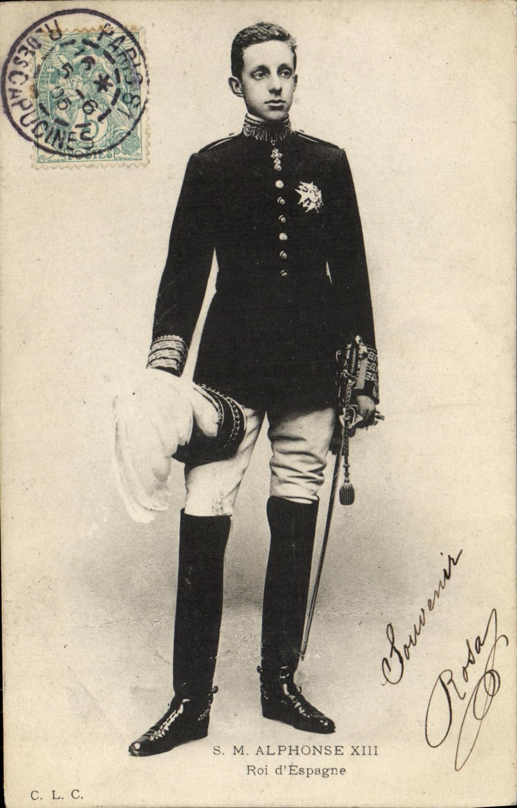 S.M. Alphonse XIII — Roi d'Espagne — C.L.C. / C. L. C.