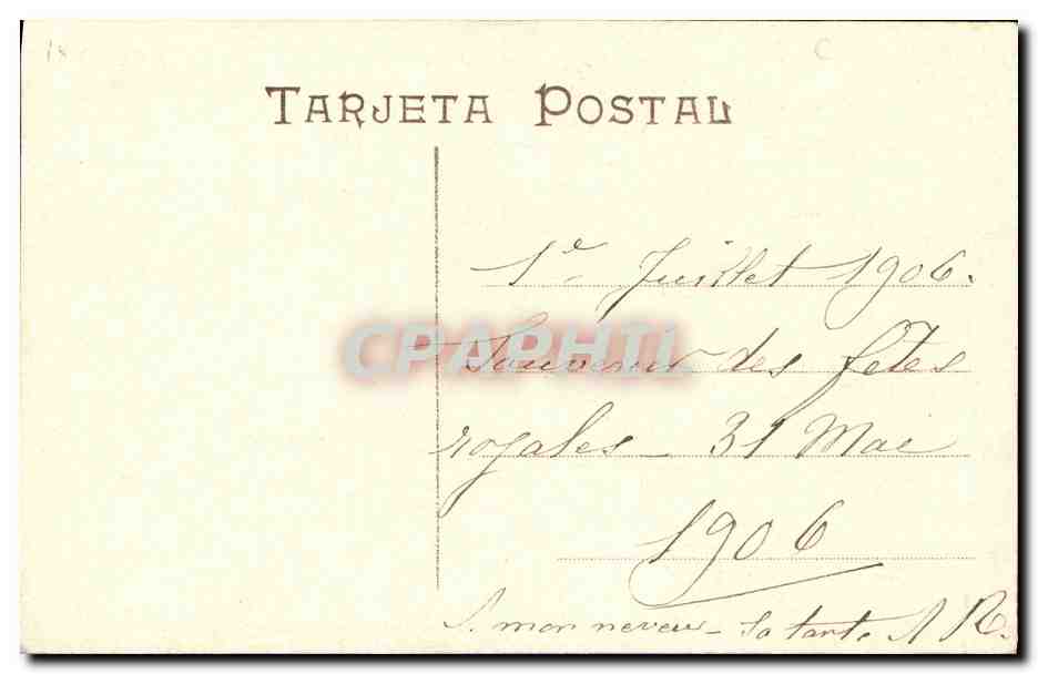 CPA Alphonse XIII Roi d Espagne — Reverso