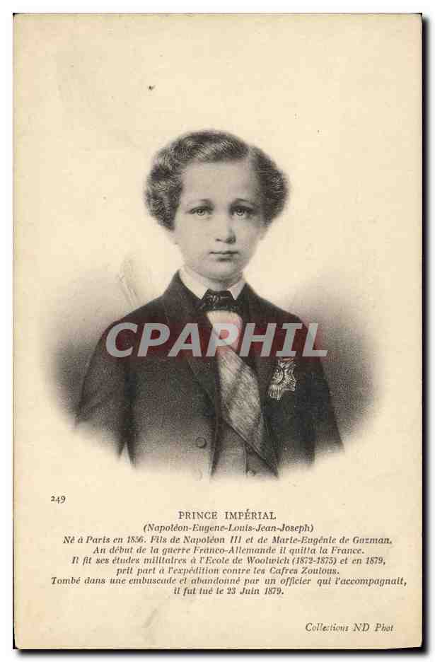 Prince Impérial — Né à Paris en 1856, tué en 1879 — Collections ND Phot, n° 249