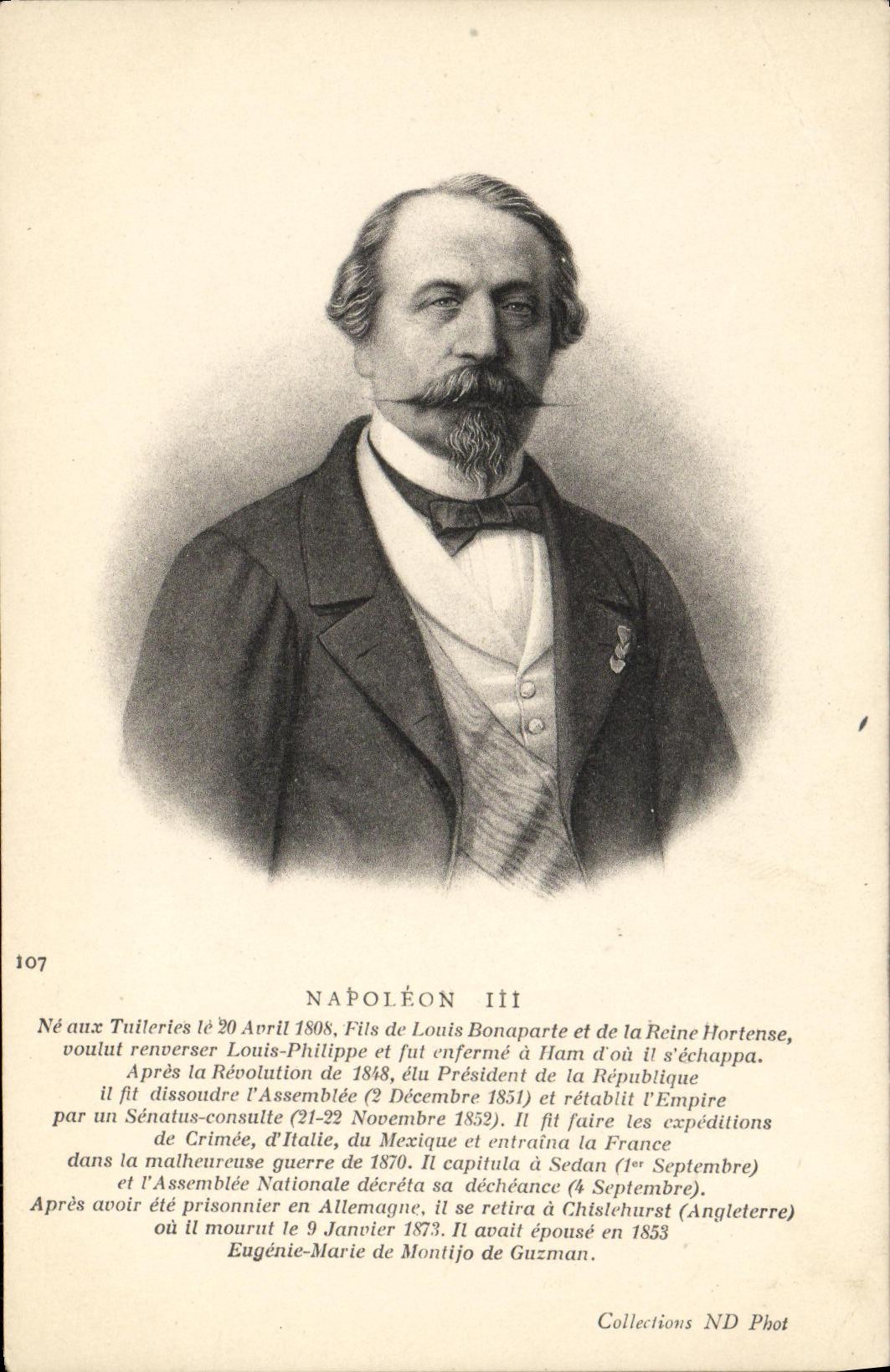 Napoléon III — biographie — Collections ND Phot n°107