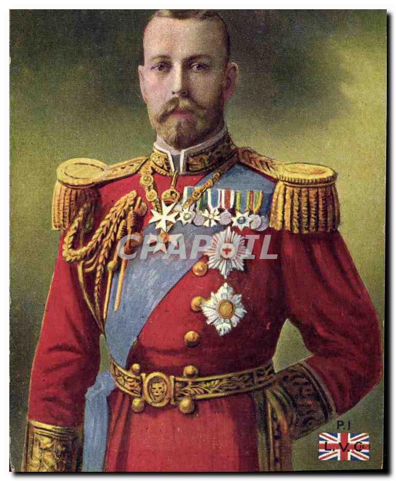 Portrait d'un homme en uniforme militaire — éditeur LVO, n° de série P.1