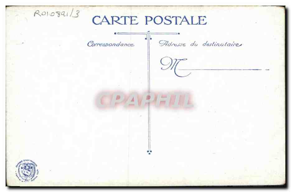 Portrait d'un homme en uniforme militaire — éditeur LVO, n° de série P.1 — Verso