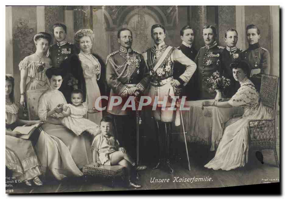 Famille impériale allemande — photographie de studio — éditeur: Dr. Lersich & Co., Berlin, n° 2089