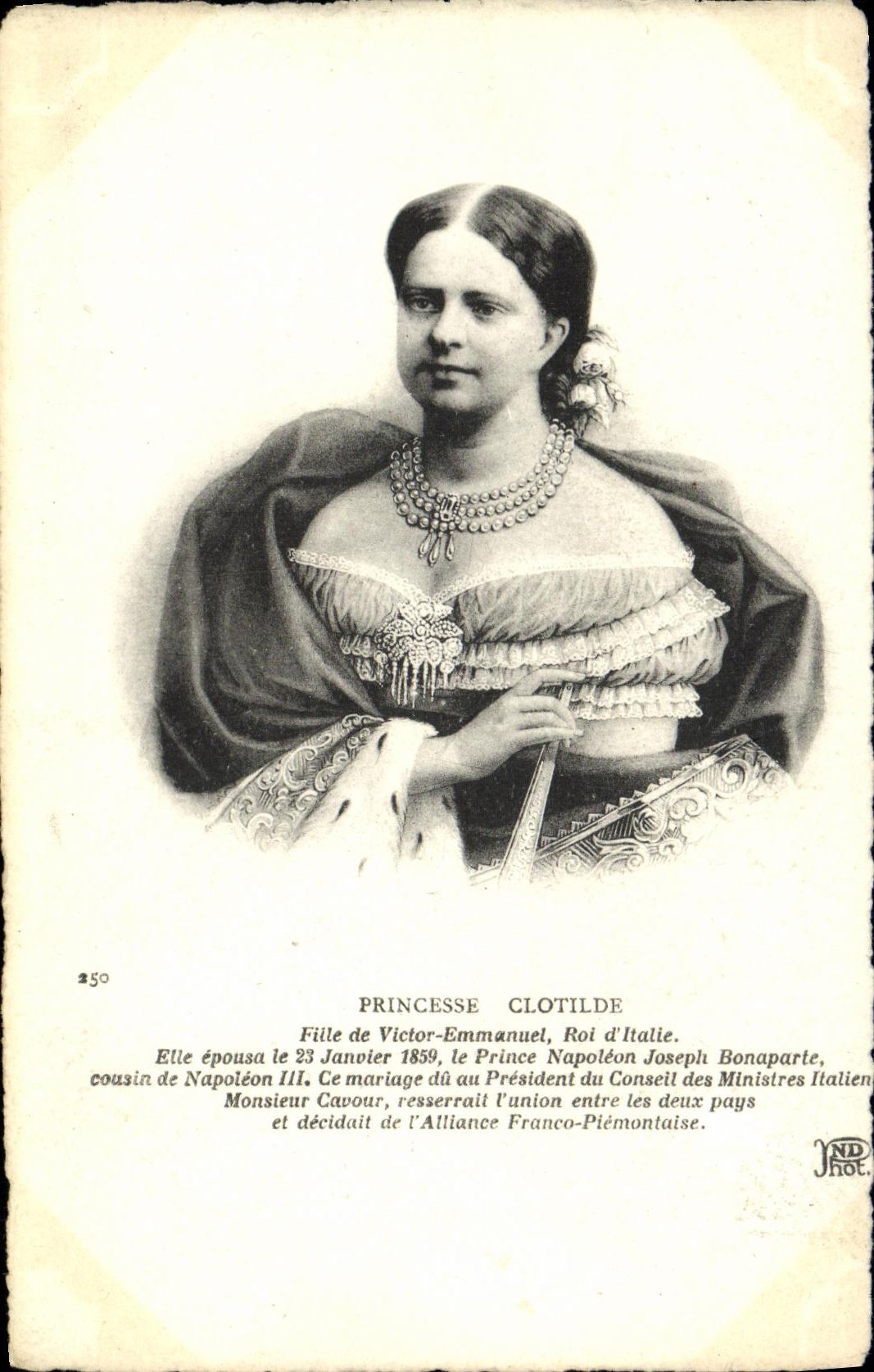 Princesse Clotilde — Fille de Victor-Emmanuel, Roi d'Italie — JND Phot.