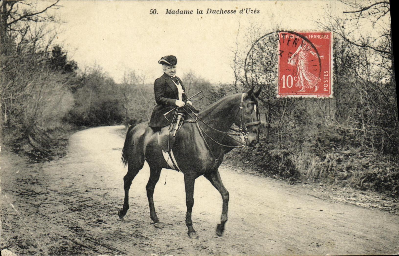 Madame la Duchesse d'Uzès — Cavalière — Éditeur non identifié, n° 50