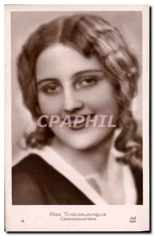 CPA Fantaisie Femme miss Tchecoslovaquie 