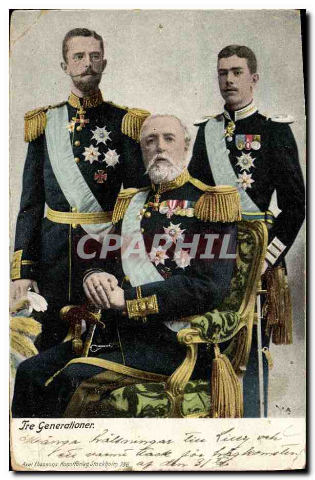 Trois générations — trois générales — Axel Elwassons Kapsaffärslag, n° 746 - Voorkant