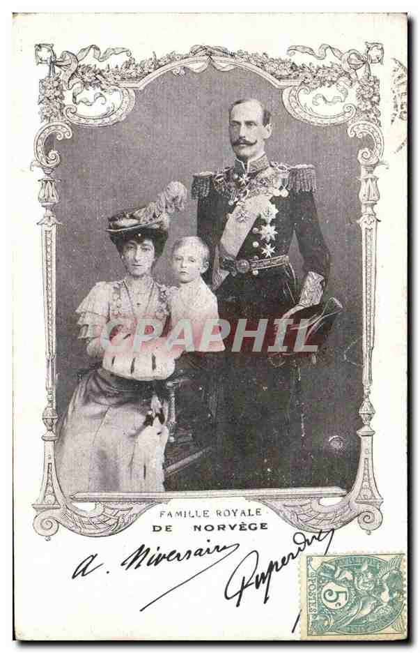 Famille Royale de Norvège — A. Miversain, éditeur, n° de série non visible