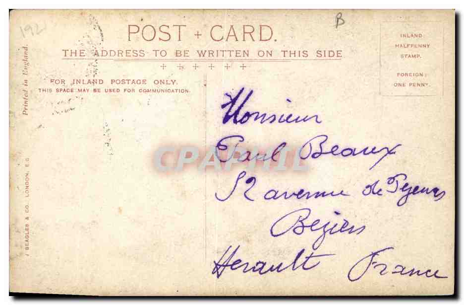 H.M. The King of Denmark — J.B. & Co. n°306 — Achterkant