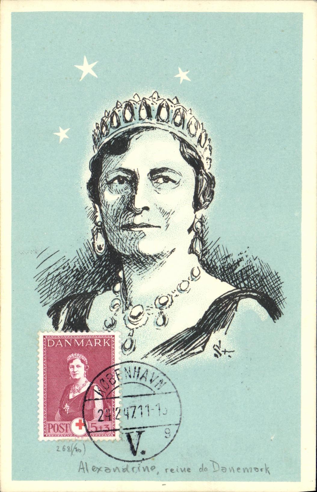 Reine Alexandrine — Danemark — éditeur inconnu, n° de série non visible