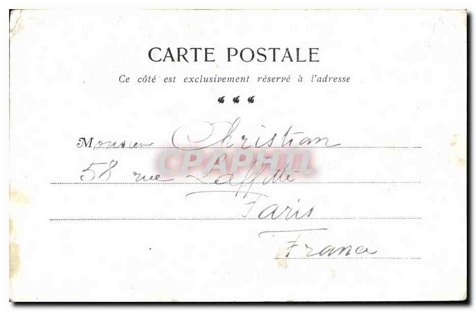 CPA SM Christian IX Danemark — Verso