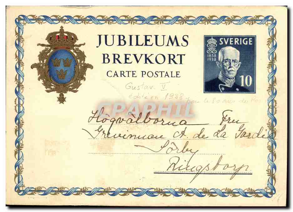 CPA Carte postale Jubileums Brekvort Suede