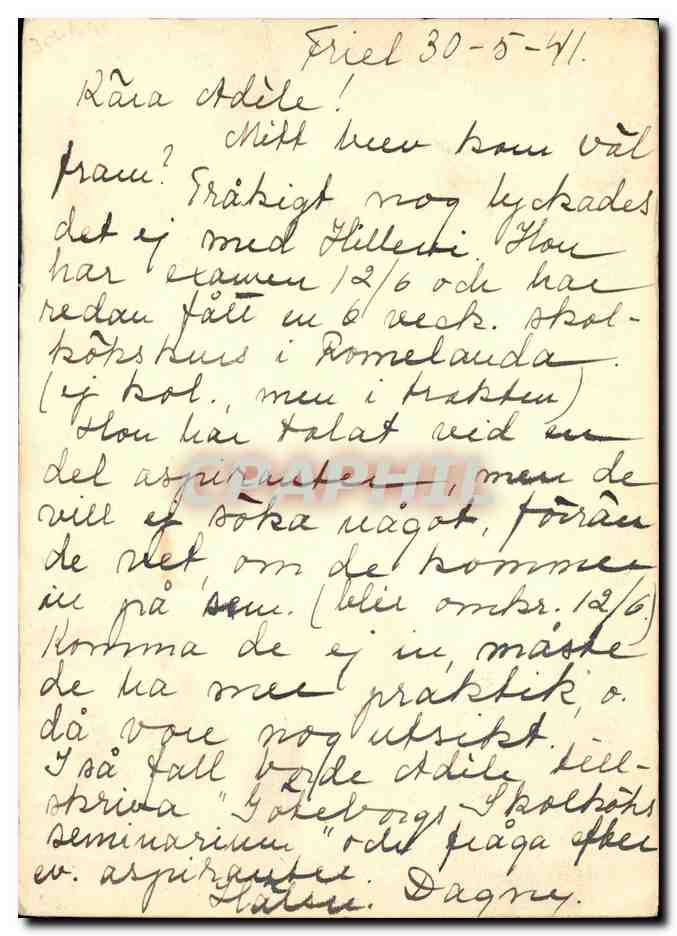 CPA Carte postale Jubileums Brekvort Suede — Verso