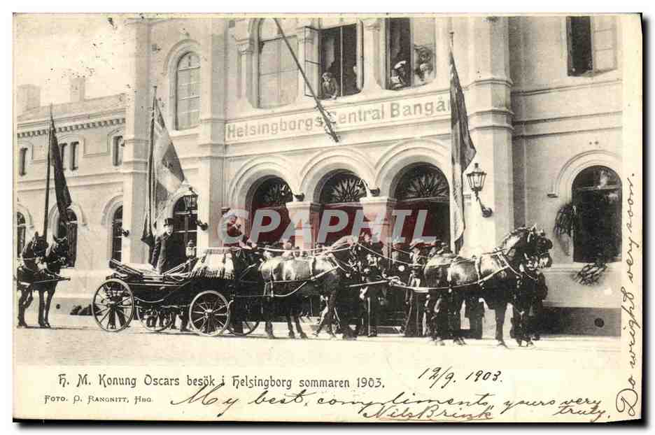 Visite de S.M. le roi Oscar à Helsingborg — été 1903 — Photo P. FANGNITT, HBG