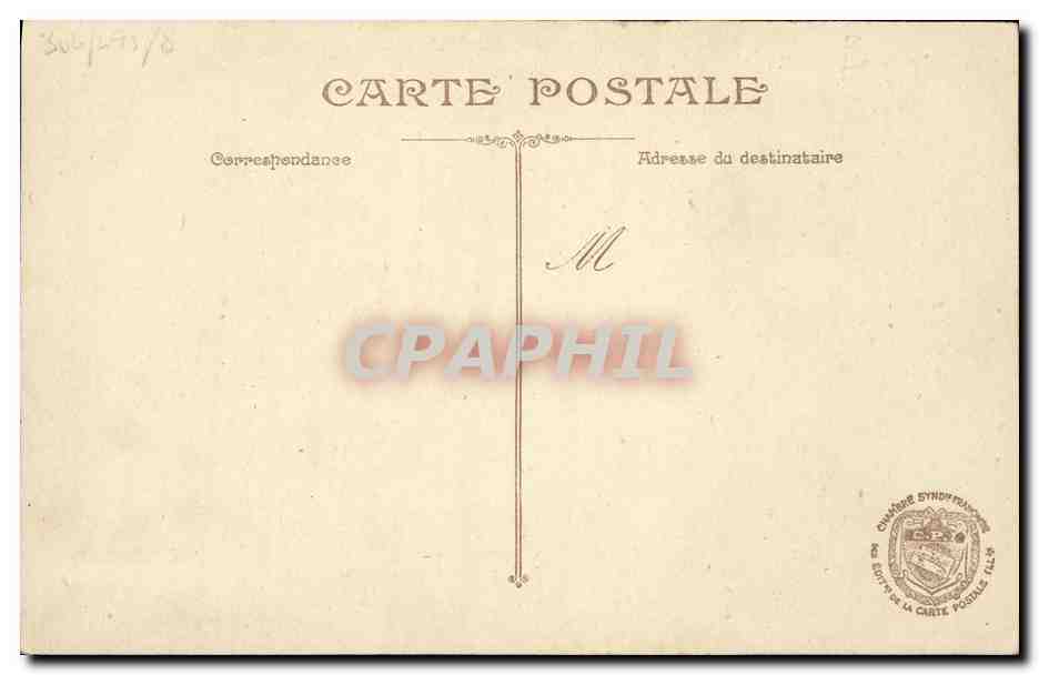 Portrait d'un homme en uniforme militaire — éditeur L.V.O. n° P.1 — Rückseite