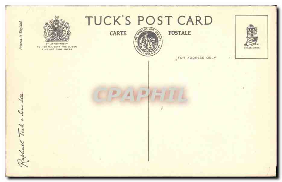 Queen Elizabeth II — en couronne et fourrure — Tuck's Post Card — Reverso