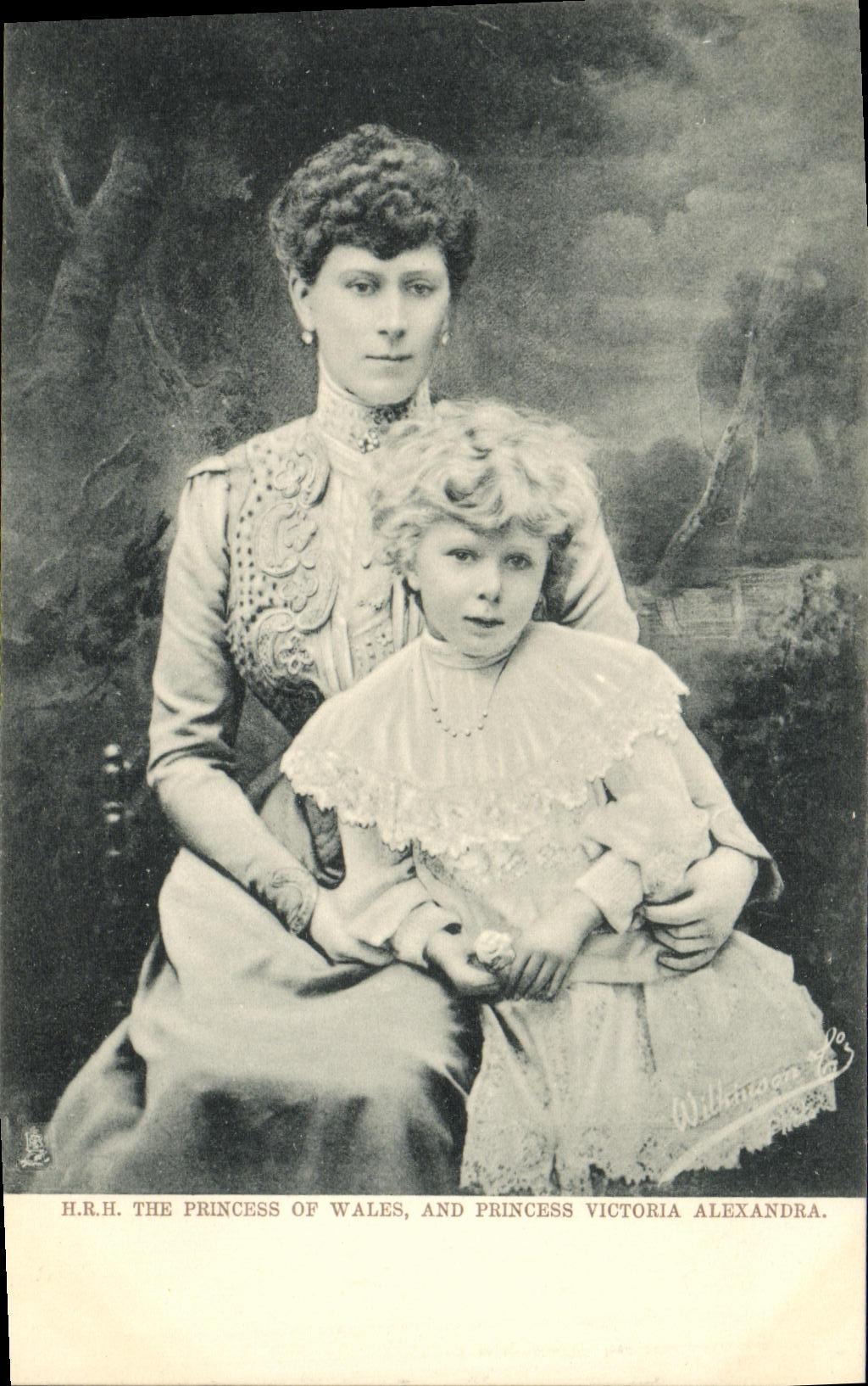 H.R.H. La princesse de Galles et la princesse Victoria Alexandra — Photographie de Willitwagen — Série 665, souvenir de la couronne