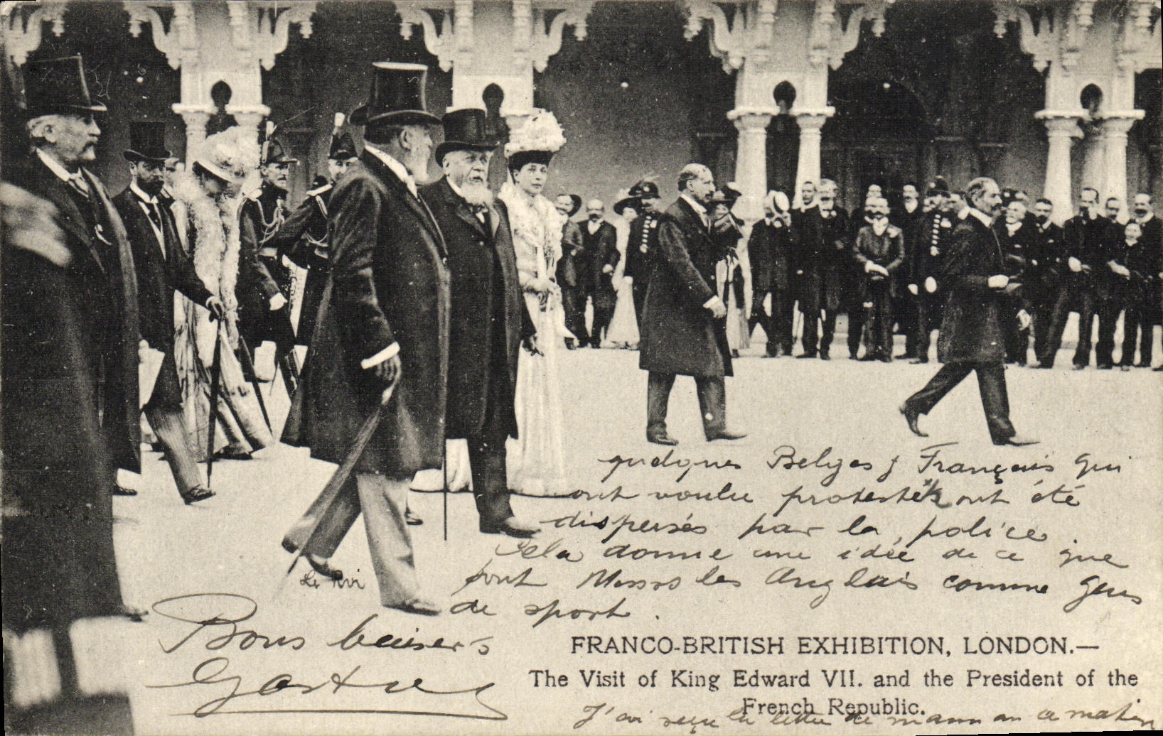 Visite de King Edward VII et du Président de la République française — Franco-British Exhibition, Londres.