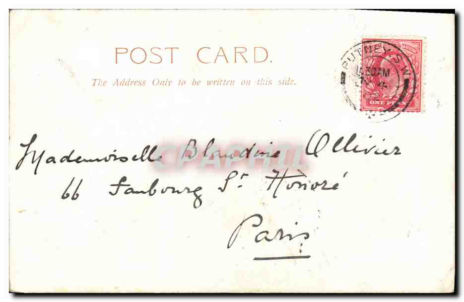 Lieux de Londres — Royaume-Uni — W.B.W.G. — n°4 — Verso