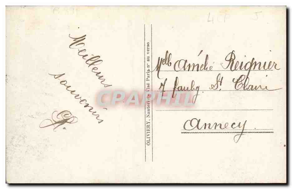 CPA Fantaisie Femme  — Rückseite