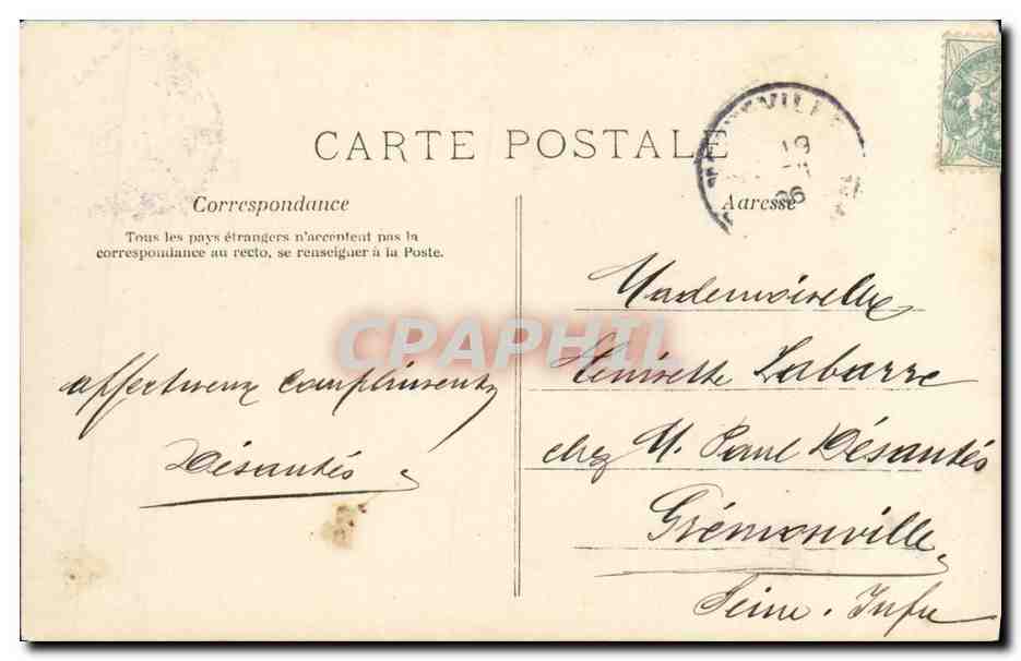 CPA Fantaisie Enfant Alsace — Rückseite