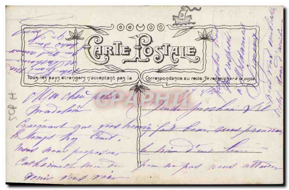 CPA Fantaisie Enfant Patissier — Rückseite