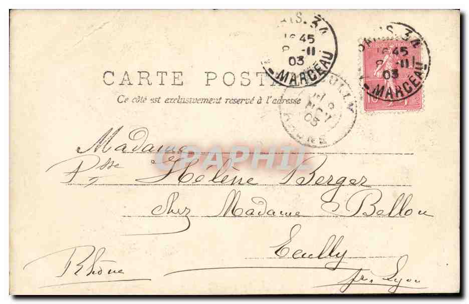CPA Fantaisie Femme  — Verso