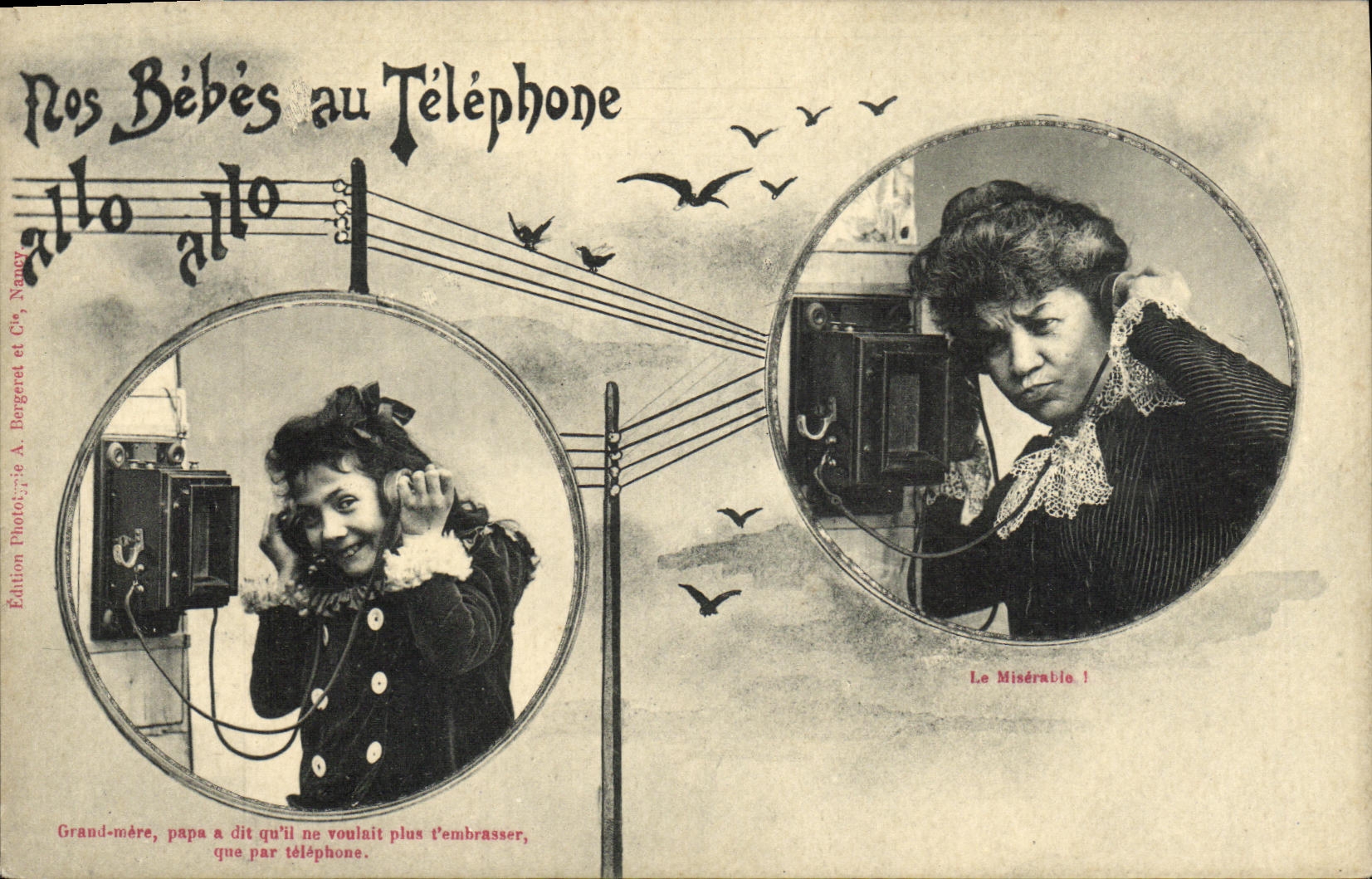 Onze Babys aan de Telefoon — Edities A. Bergeret & Cie, Nancy