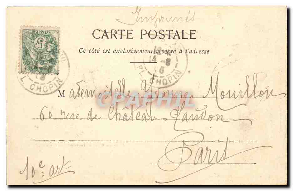 CPA Fantaisie Nos bebes au telephone — Rückseite