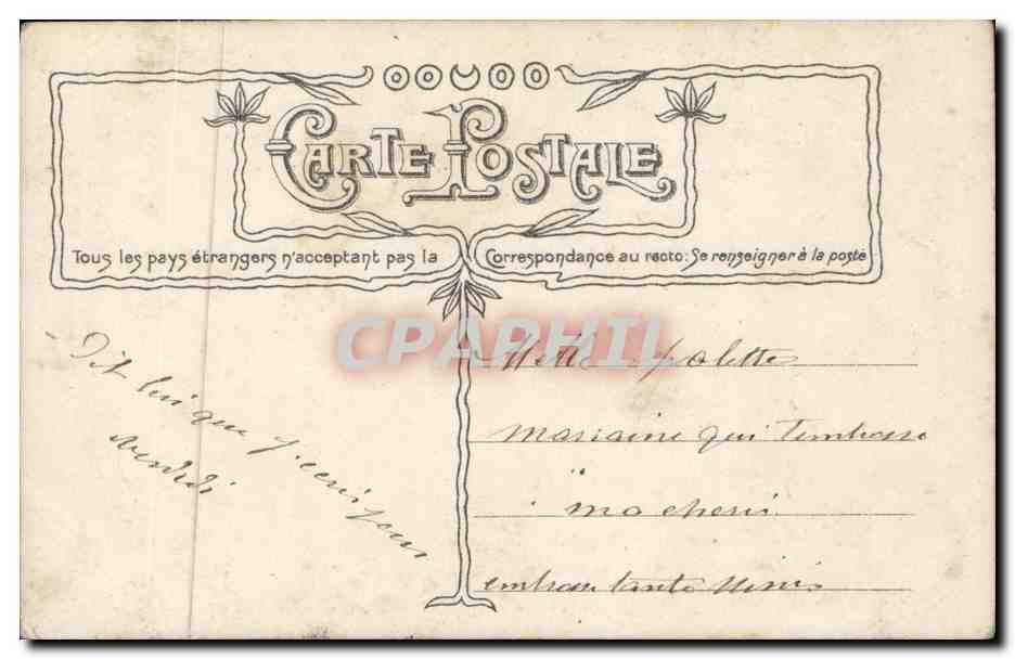CPA Fantaisie Enfants Cuisine — Verso