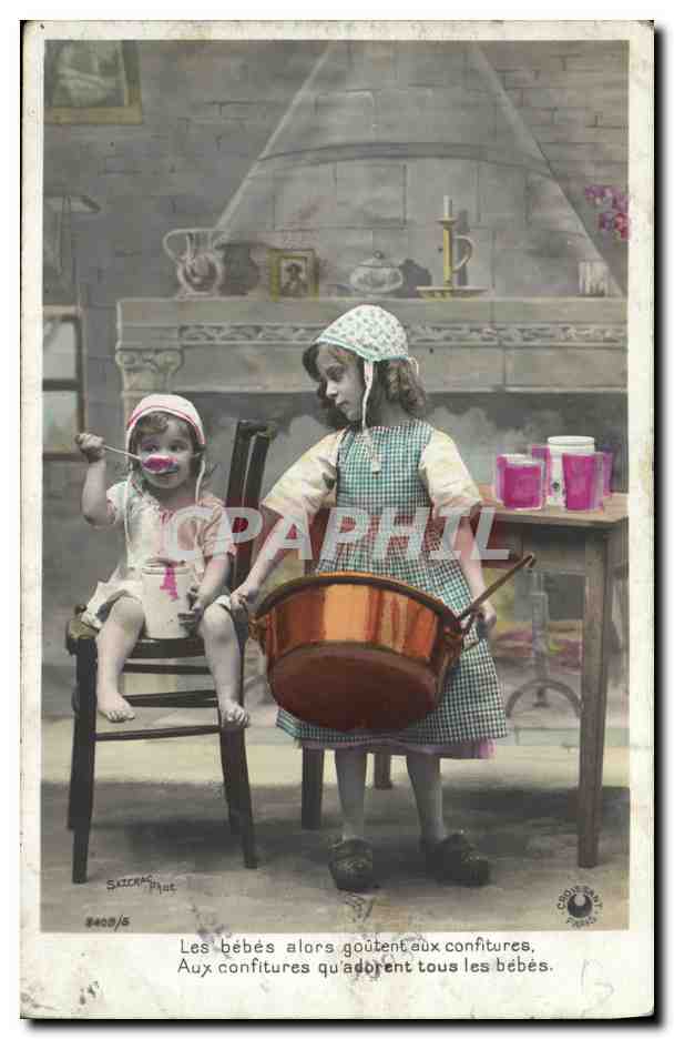 CPA Fantaisie Enfants Cuisine