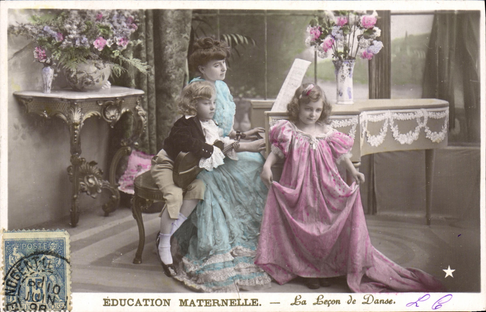 CPA Fantaisie Enfants Piano Violon