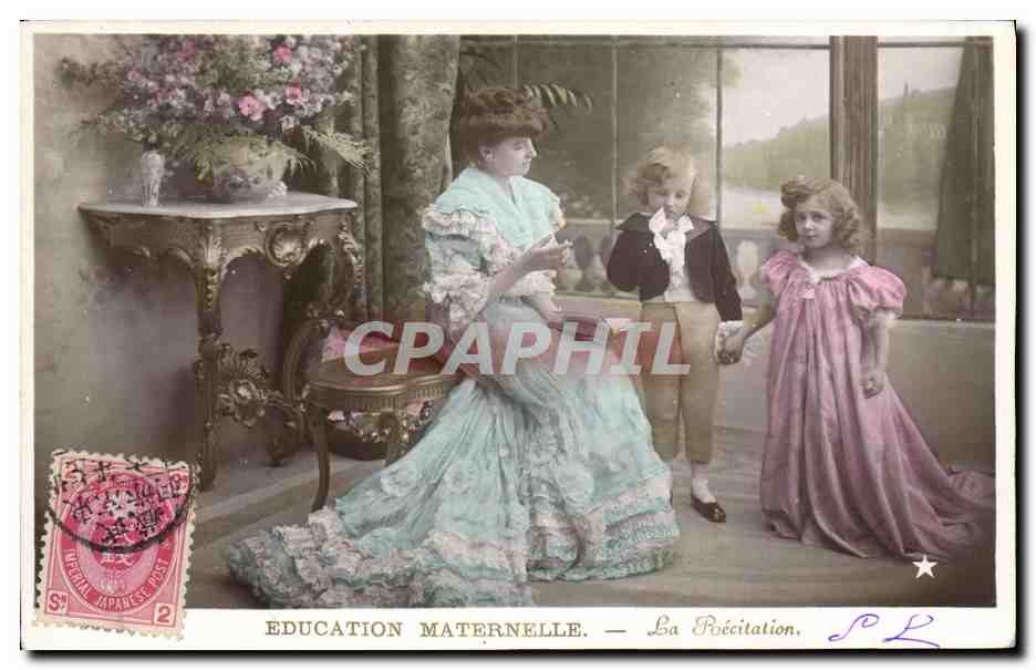 CPA Fantaisie Femme enfants Danse