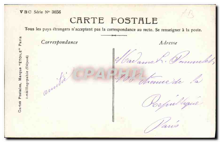 CPA Fantaisie Femme enfants Danse — Rückseite