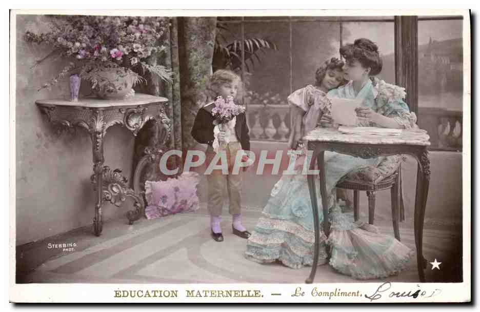 CPA Fantaisie Femme Enfants