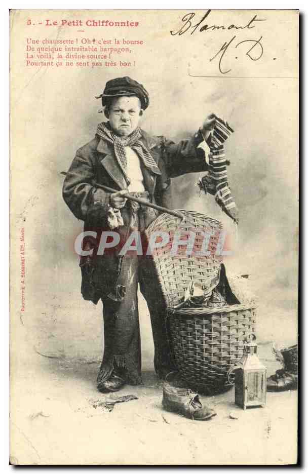 CPA Fantaisie Enfant Le petit chiffonnier 