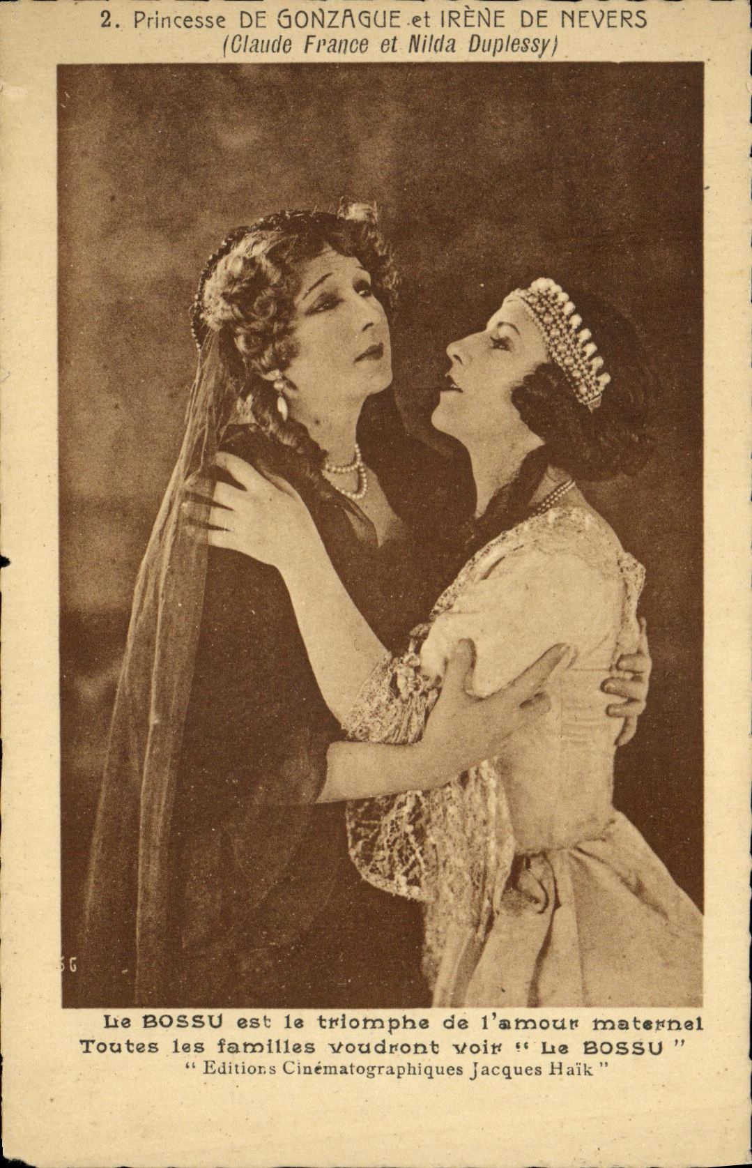 CPM Cinema Princesse de Gonzague et Irene de Nevers Claude France et Nilda Duplessy Le Bossu Jacques Haik