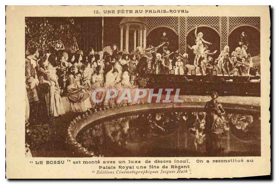 CPM Cinema Une fete au Palais Royal Le Bossu Jacques Haik