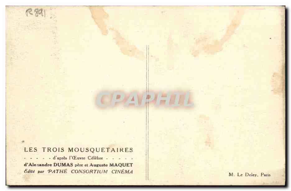 CPA Cinema Les Trois mousquetaires Alexandre Dumas  — Back