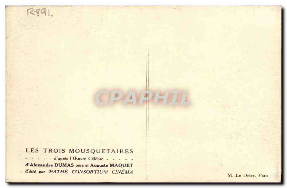 CPA Cinema Les Trois mousquetaires Alexandre Dumas  — Back