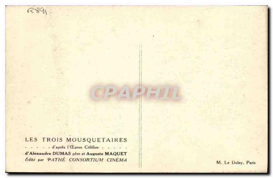 CPA Cinema Les Trois mousquetaires Alexandre Dumas  — Back